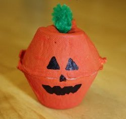 Egg Carton Jack O' Lanterns