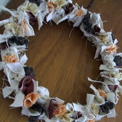 Fall Fabric Scrap Wreath