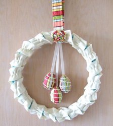Wreath with Dangling Eggs