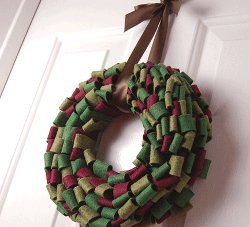 Loopy Wool Felt Wreath