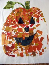 Pumpkin Mosaic from Paint Swatches