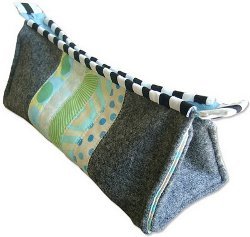 Strip Pieced Wool Pencil Case