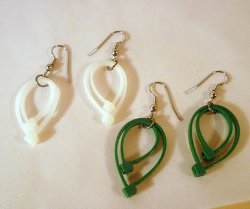 Zip Tie Leaf Earrings