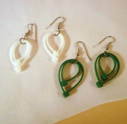 Zip-Tie Leafy Earrings