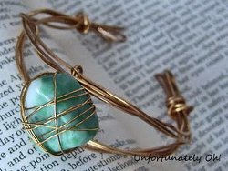 Wire Wrapped Crystal Bracelet