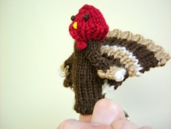 Knit Turkey Finger Puppet