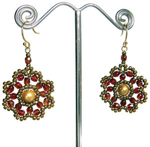 Beaded Flower Earrings