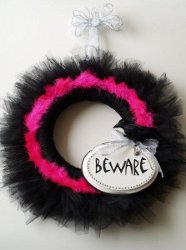 Beware Tulle Wreath