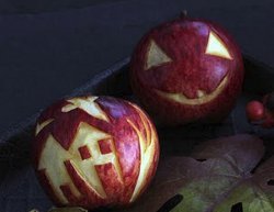 Carved Scary Apples