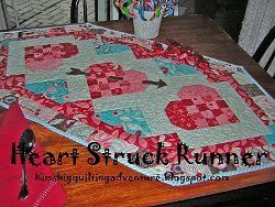 Heartstruck Quilted Table Runner