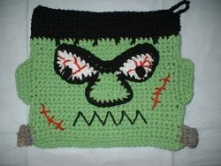 Cute Crochet Frankenstein Potholder