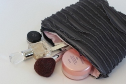 Ruffle Fabric Make Up Bag