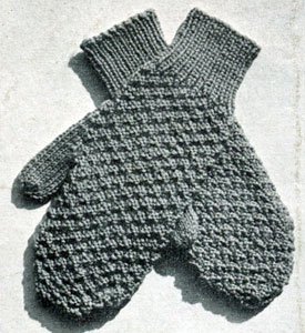 Textured Retro Mittens