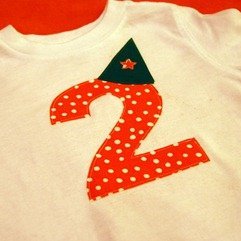 Second Birthday Applique Template