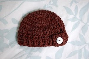 Button Flap Beanie - Preemie