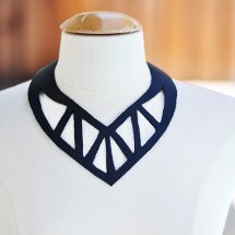 Leather Cut Out Statement Necklace