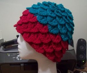 Crochet Crocodile Stitch Adult Hat