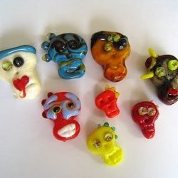 Unique Glass Skull Beads