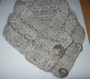 Simple, Quick Crocheted Cable Neck Warmer