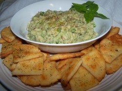 Italian Bean Dip with Parmesan Flatbread Crackers