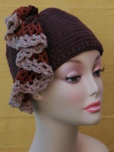 Crochet Hat with Ruffle