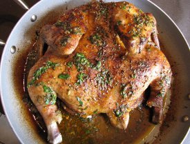 Braised Chicken in Red Wine and Fennel Seeds