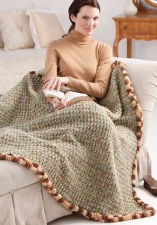Sophisticated Pomp-Edged Crocheted Throw