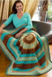 Colorful Twists and Turns Crochet Throw
