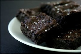 Dark Chocolate Brownies with Sea Salt