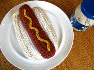 Mustard Filled Hot Dog