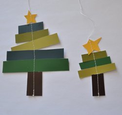 Paper Strip Christmas Tree Ornaments