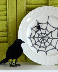 Creepy Crawly Spiderweb Plate