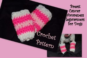 Breast Cancer Awareness Dog Leg Warmers