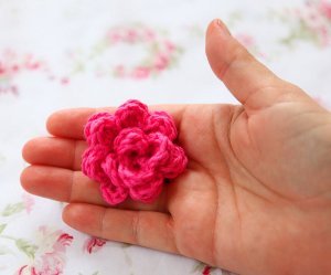 Pink Rose: Free Crochet Flower