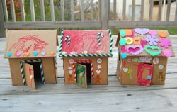 Tissue Box Gingerbread Houses