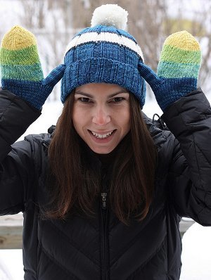 Grandma's Knit Hat and Mittens