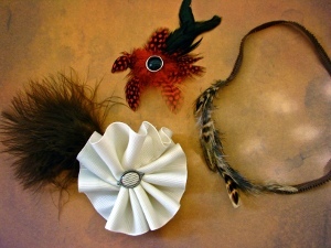 3 Sassy Feather Hair Accessories