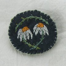 Embroidered Felt Brooch