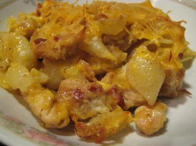 Chicken, Bacon, Mac and Cheese Bake