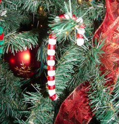 Easiest Ever Beaded Candy Cane Ornaments