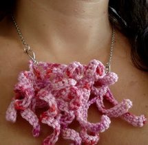 Crochet Sea Anemone Necklace 