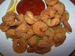 Oven Fried Popcorn Shrimp