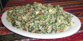 Spinach Pecan Rice Dressing
