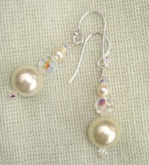 Perfect Pearl and Crystal Dangle Earrings