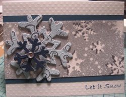 Masked Glitter Snowflake Card