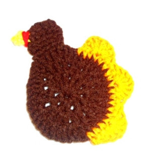 Crochet Turkey Coaster