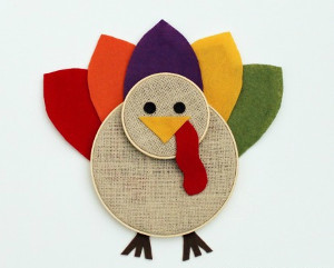 Embroidery Hoop Turkey Art