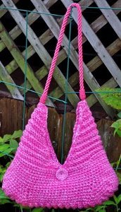 Pink Ribbing Purse