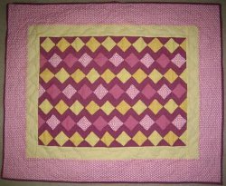 Diamond Stripes Baby Quilt