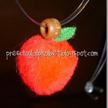 Pom Pom Apple Necklace